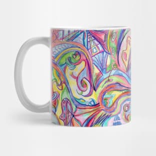 Trippy Psychedelic Swirl World Mug